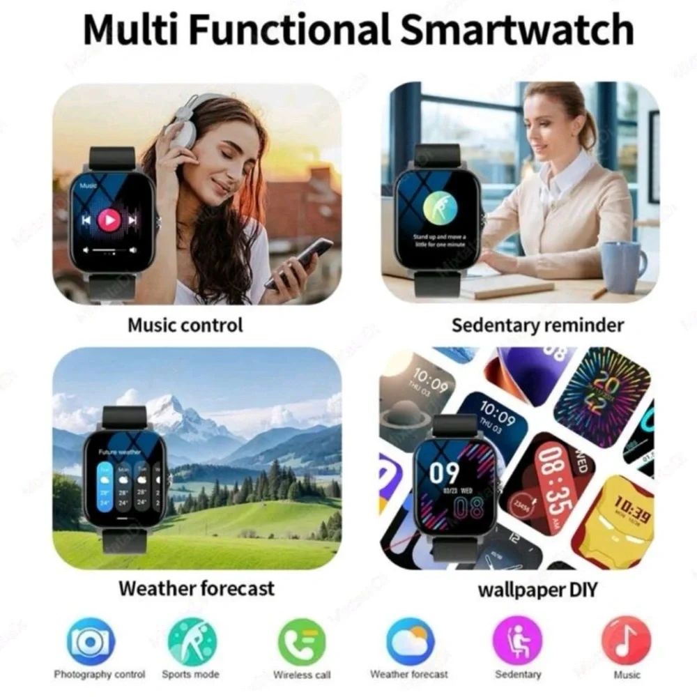 Elegant Pink Smartwatch with Floral Display